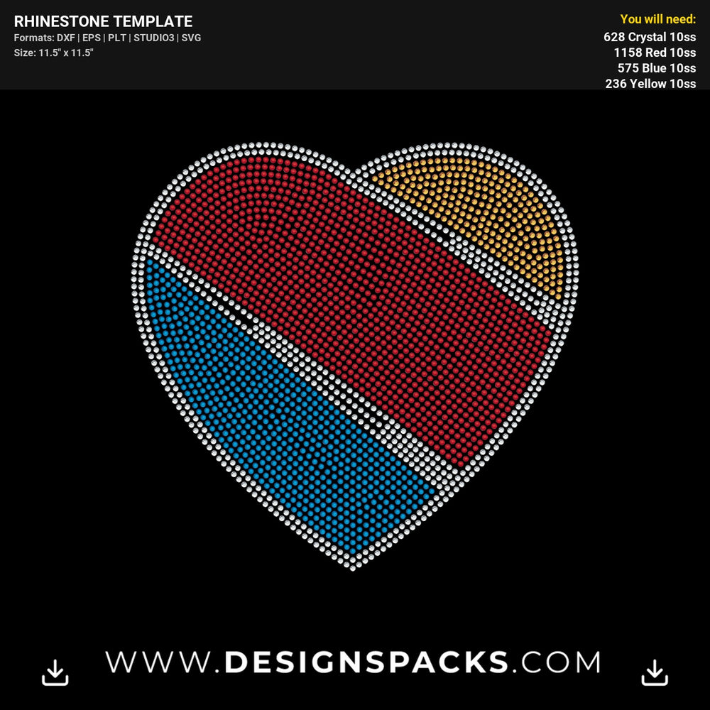 Swa Heart Southwest Airlines Logo Updated Rhinestone Digital Template