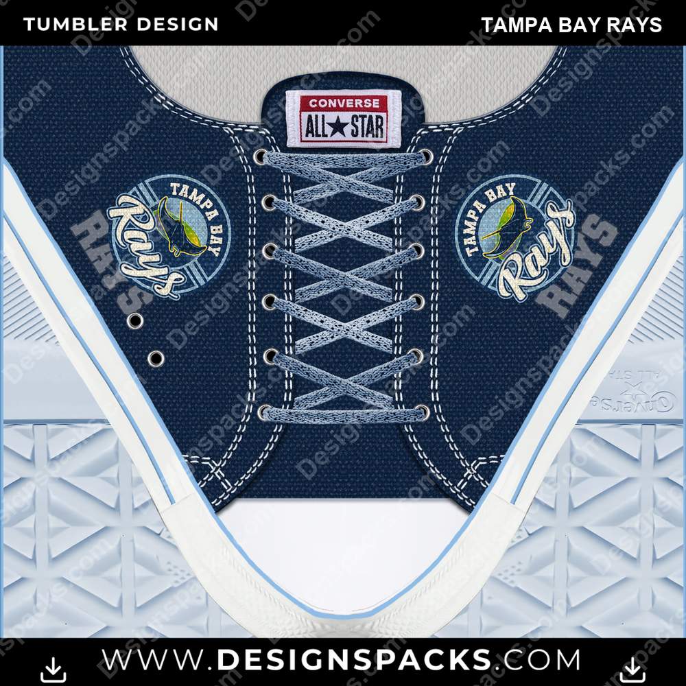 Baseball Converse Tampa Bay Rays Tumbler Digital-Wrap-Design