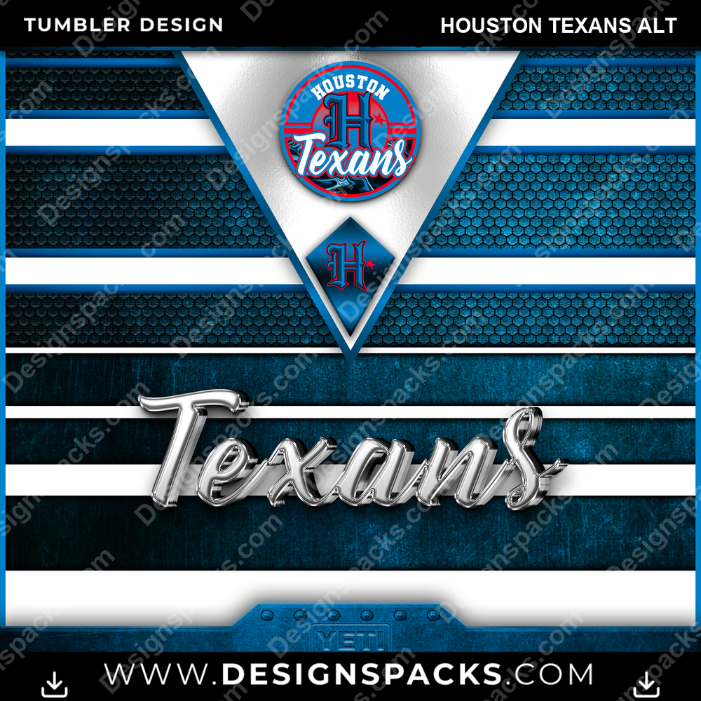 Football YETI Houston Texans Alt NFL Football Tumbler Digital Wrap Design Download