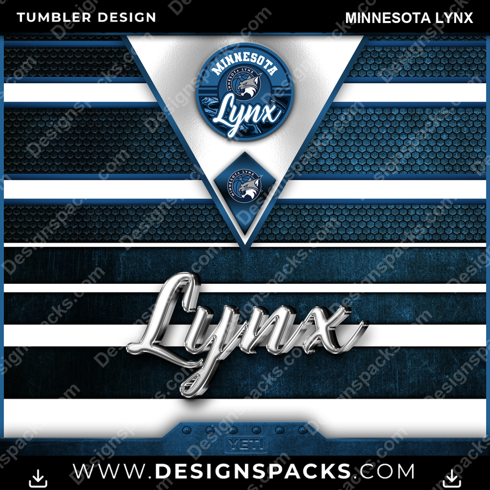 Basketball YETI Minnesota Lynx Tumbler Digital Wrap Design