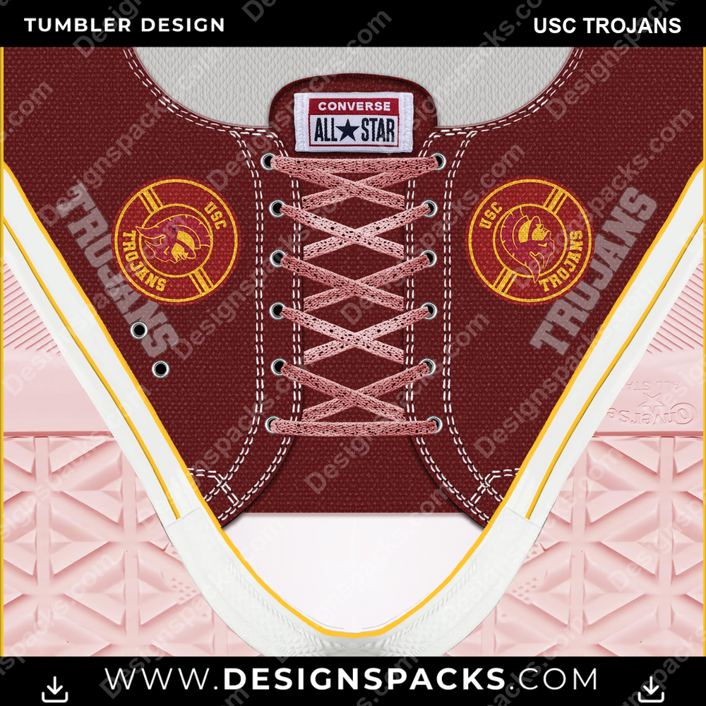 College Sport Converse USC Trojans Tumbler Digital Wrap Design