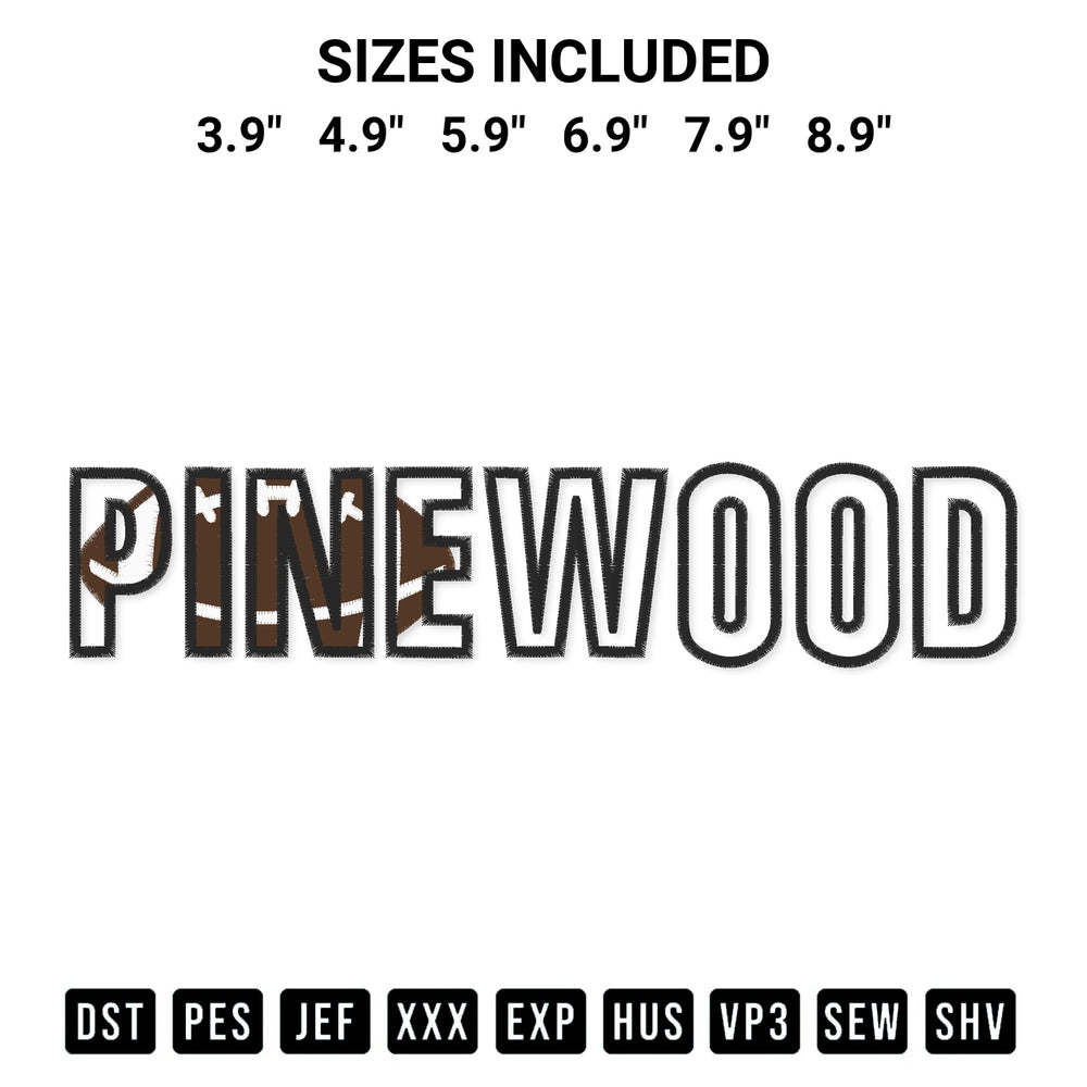 Stitch like a pro with the Football Pinewood Embroidery Design embroidery pattern from Designspacks.com. High-quality digital machine embroidery file. Available sizes: 3.9", 4.9", 5.9", 6.9", 7.9", 8.9".