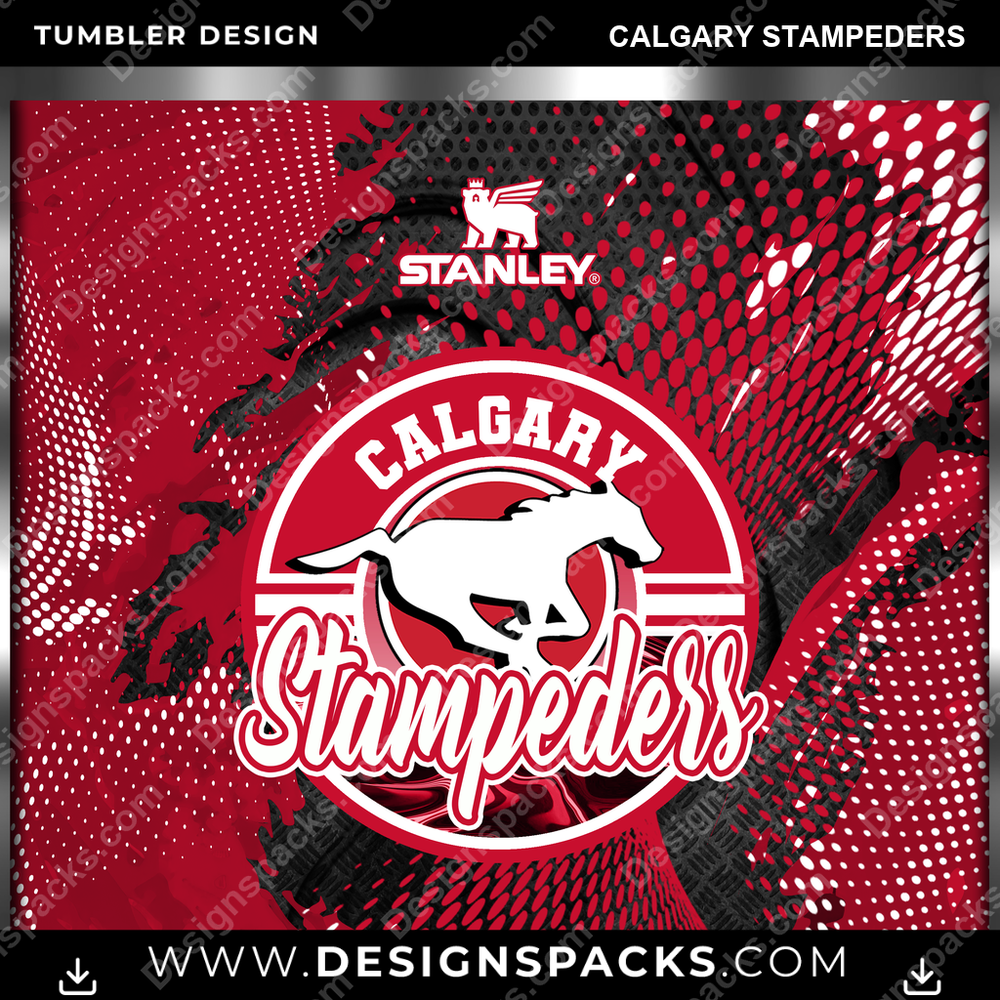 Canada Football Stanley Calgary Stampeders CFL Canada Tumbler Digital Wrap Design Download