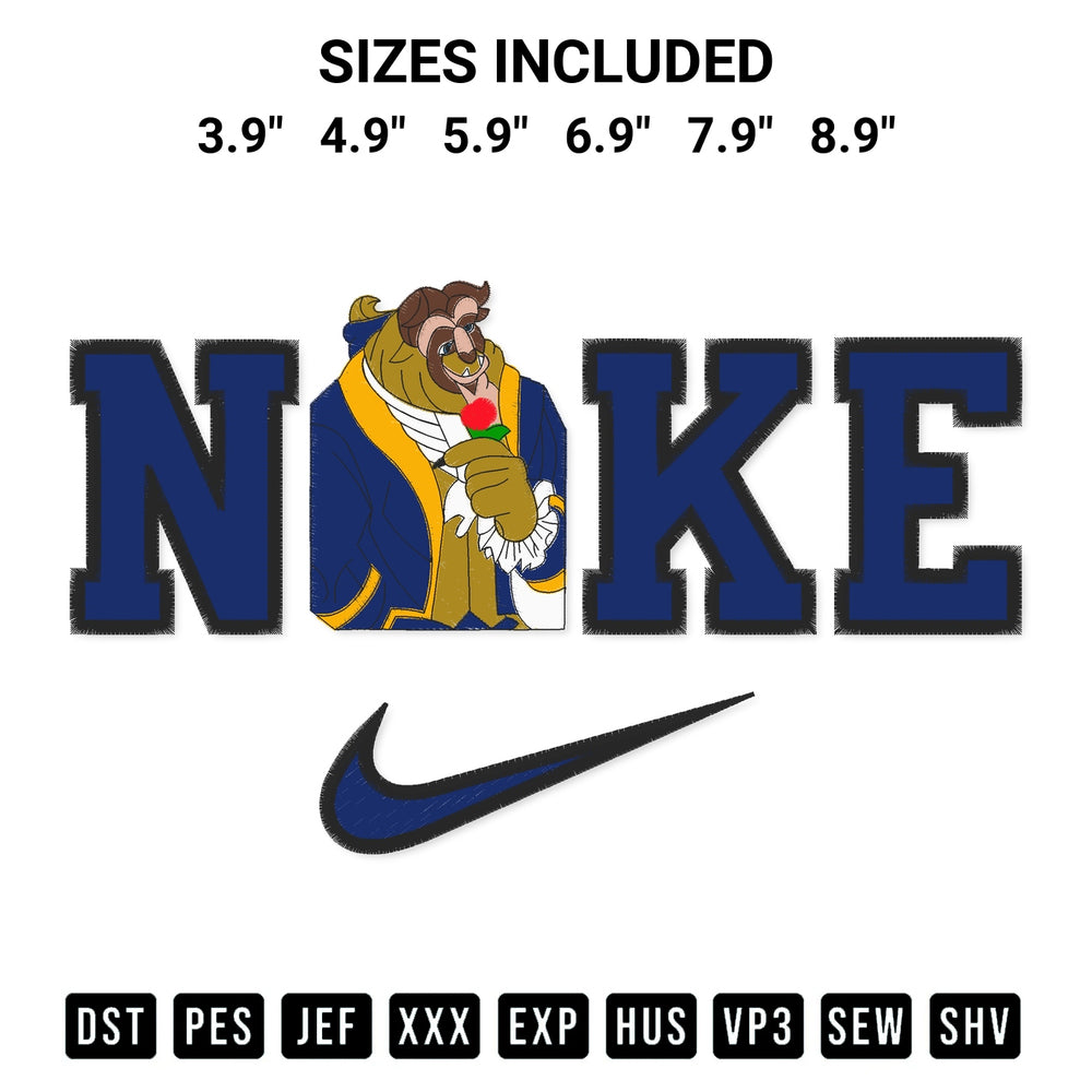 Get the Nike Beast Disney Embroidery Design embroidery design for your custom crafts! Premium digitized files available for instant download at Designspacks.com. Available sizes: 3.9", 4.9", 5.9", 6.9", 7.9", 8.9".