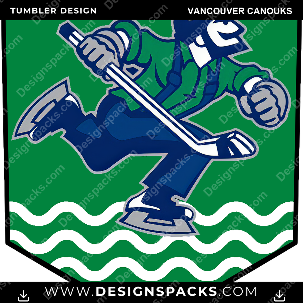 Hockey Sigil Vancouver Canouks NHL Hockey Tumbler Digital Wrap Design Download