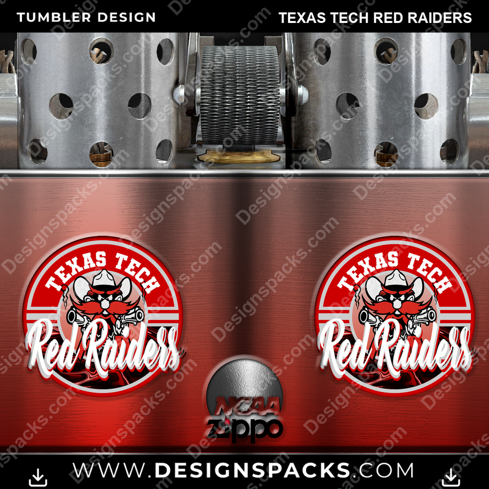 College Sport Zippo Lighter Texas Tech Red Raiders Tumbler Digital Wrap Design