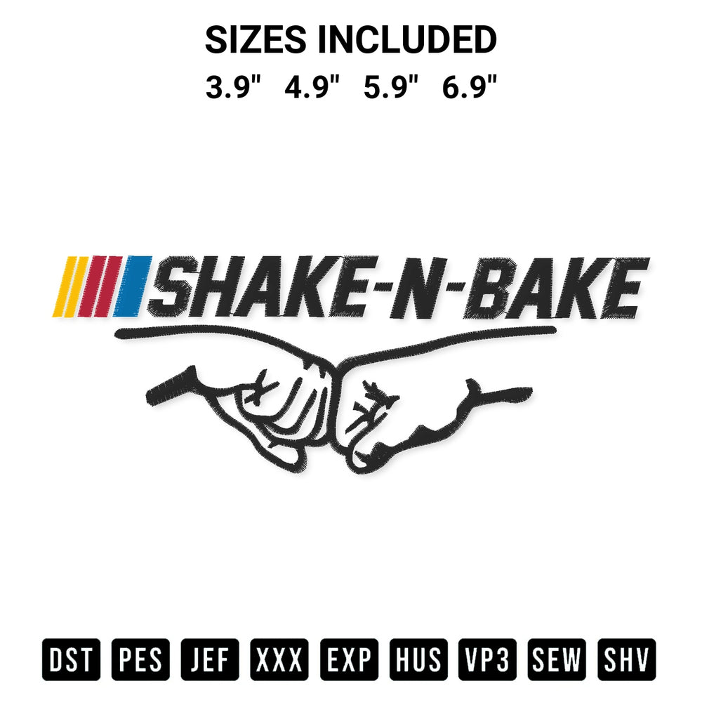 Elevate your next project with our Shake N Bake Embroidery Design embroidery file. Shop high-quality digital patterns instantly at Designspacks.com. Available sizes: 3.9", 4.9", 5.9", 6.9".