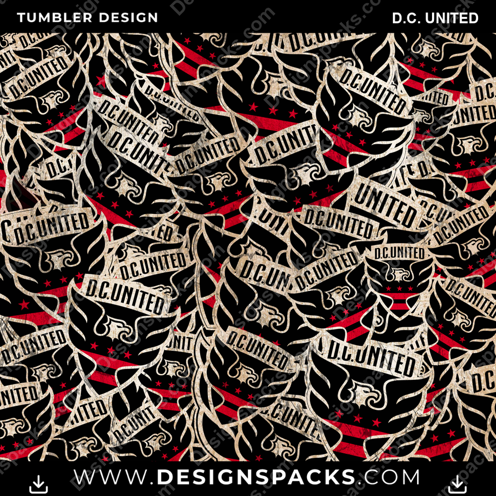 Soccer Logo BG D.C. United Tumbler Digital Wrap Design