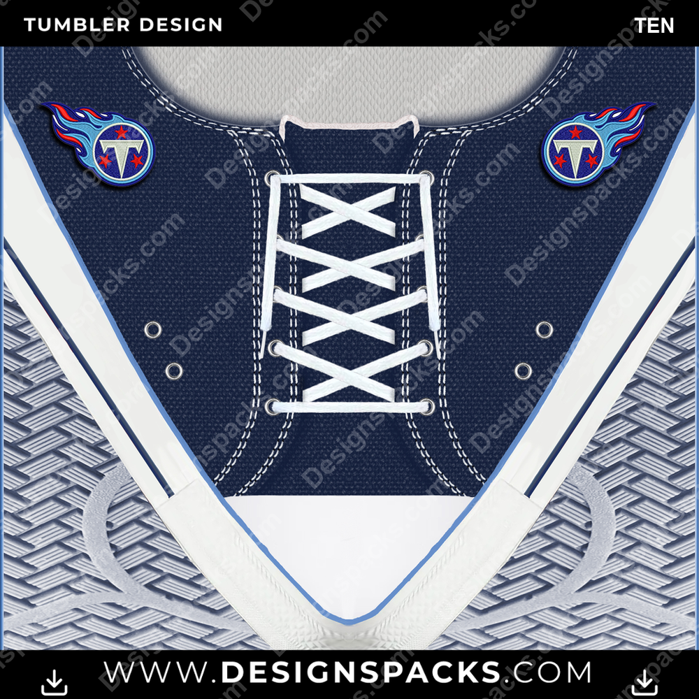 Football Converse Embroidered TEN Tumbler Digital Wrap Design
