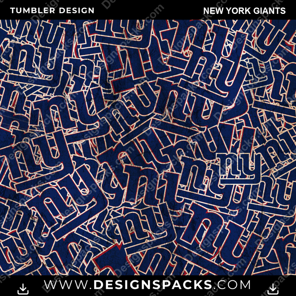 Football Logo BG New York Giants Tumbler Digital Wrap Design