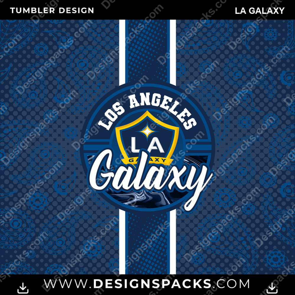 Soccer Handkerchief LA Galaxy Tumbler Digital Wrap Design