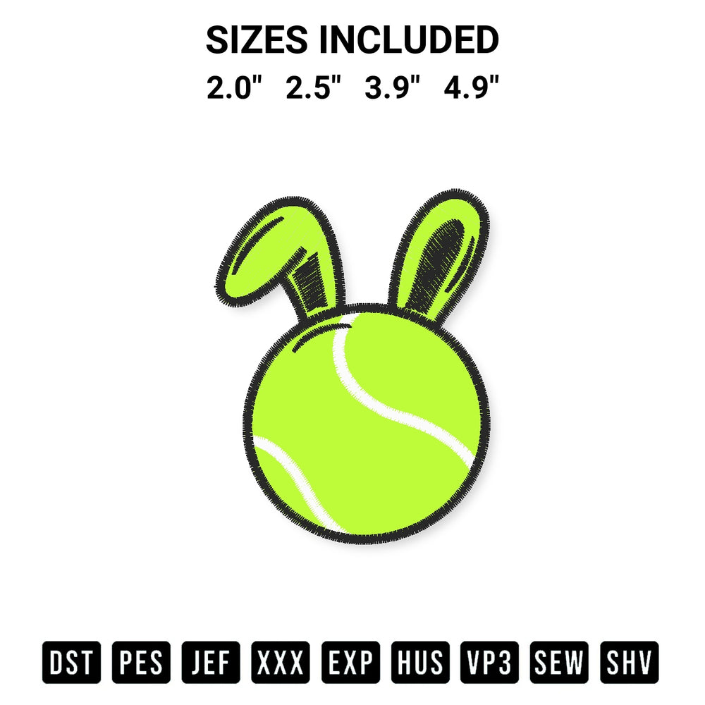Looking for the perfect pattern? Download the Tennis Bunny Easter Embroidery Design embroidery design today at Designspacks.com. Crisp, clean stitching guaranteed. Available sizes: 2.0", 2.5", 3.9", 4.9".