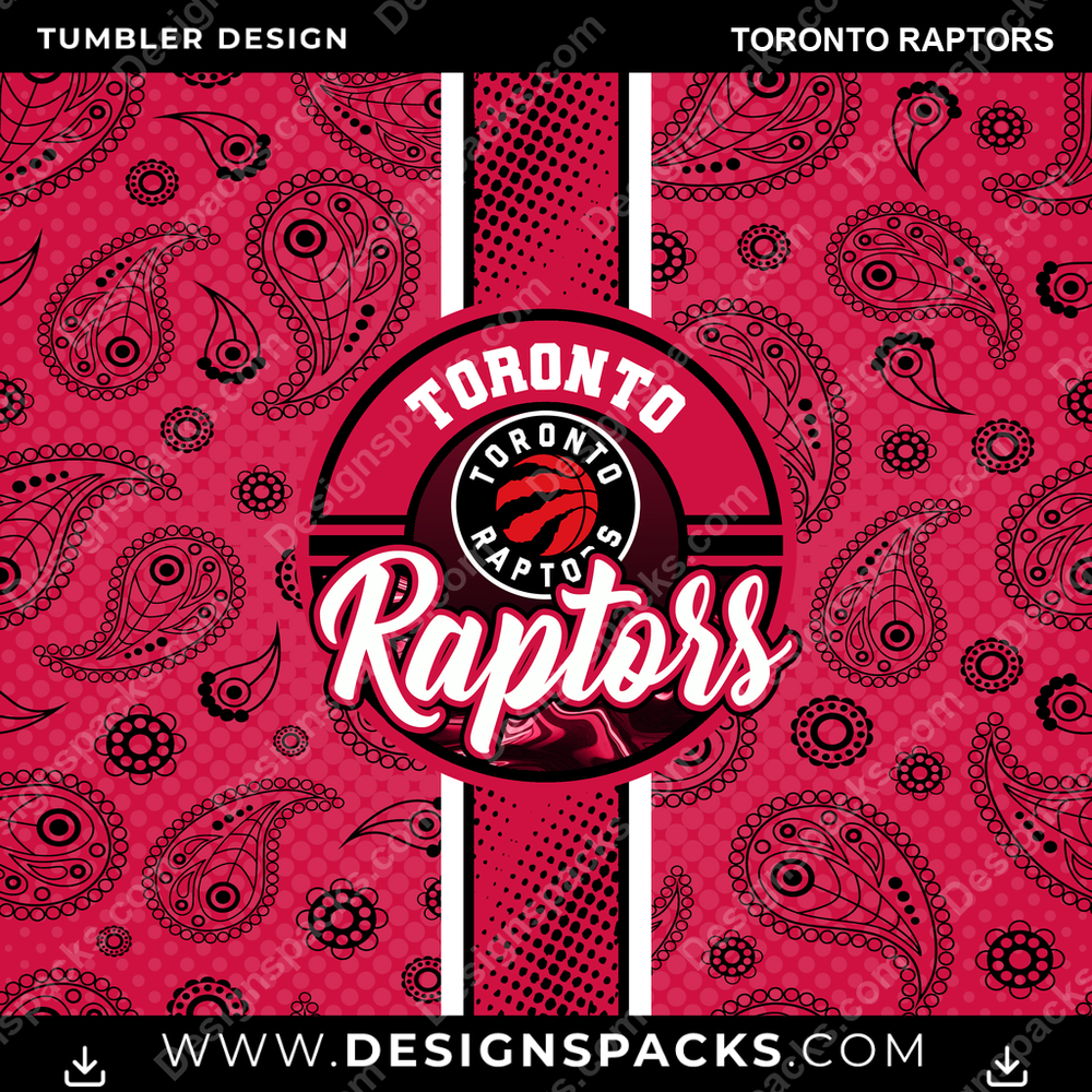 Basketball Handkerchief Toronto Raptors Tumbler Digital Wrap Design