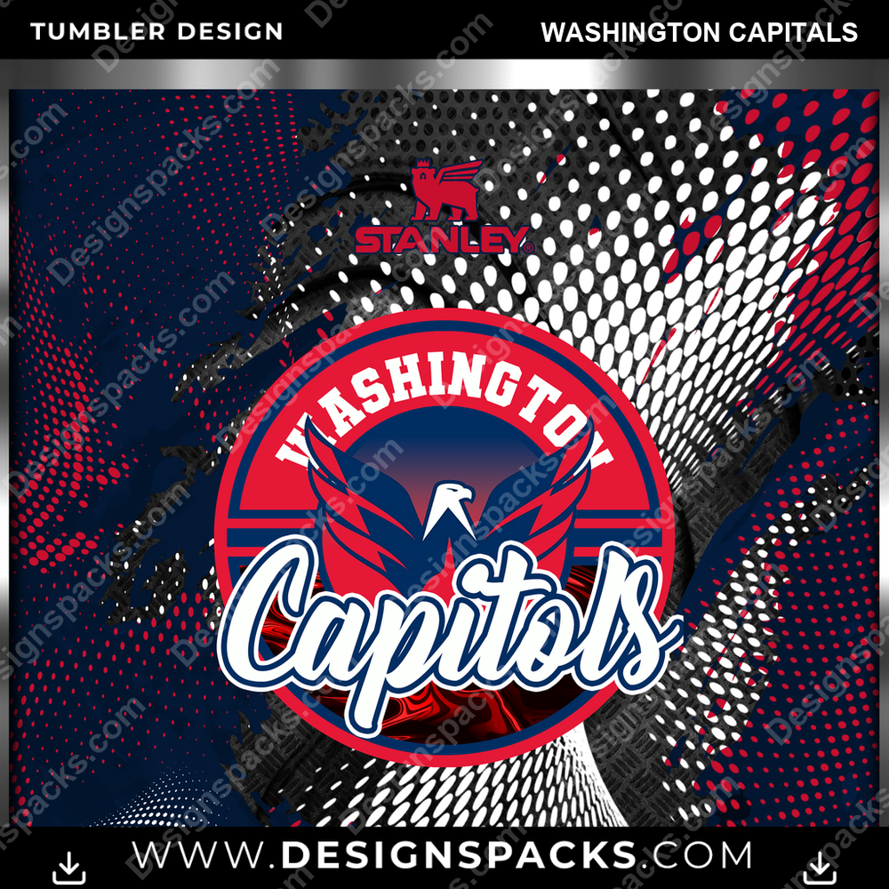 Ice Hockey Stanley Washington Capitals Tumbler Digital Wrap Design