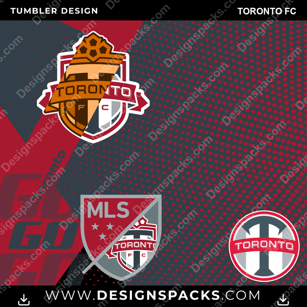 US Soccer GO Toronto FC Tumbler Digital Wrap Design Download