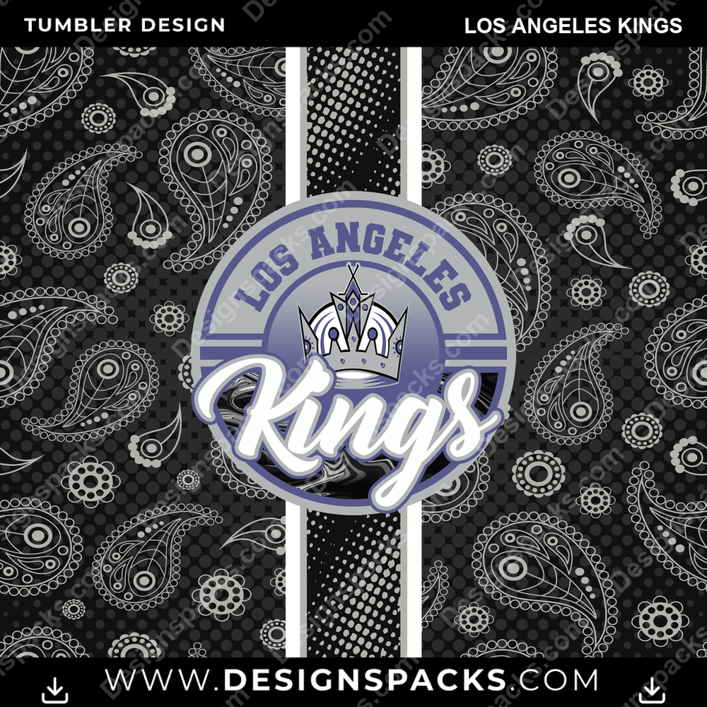 Hockey Handkerchief Los Angeles Kings NHL Hockey Tumbler Digital Wrap Design Download
