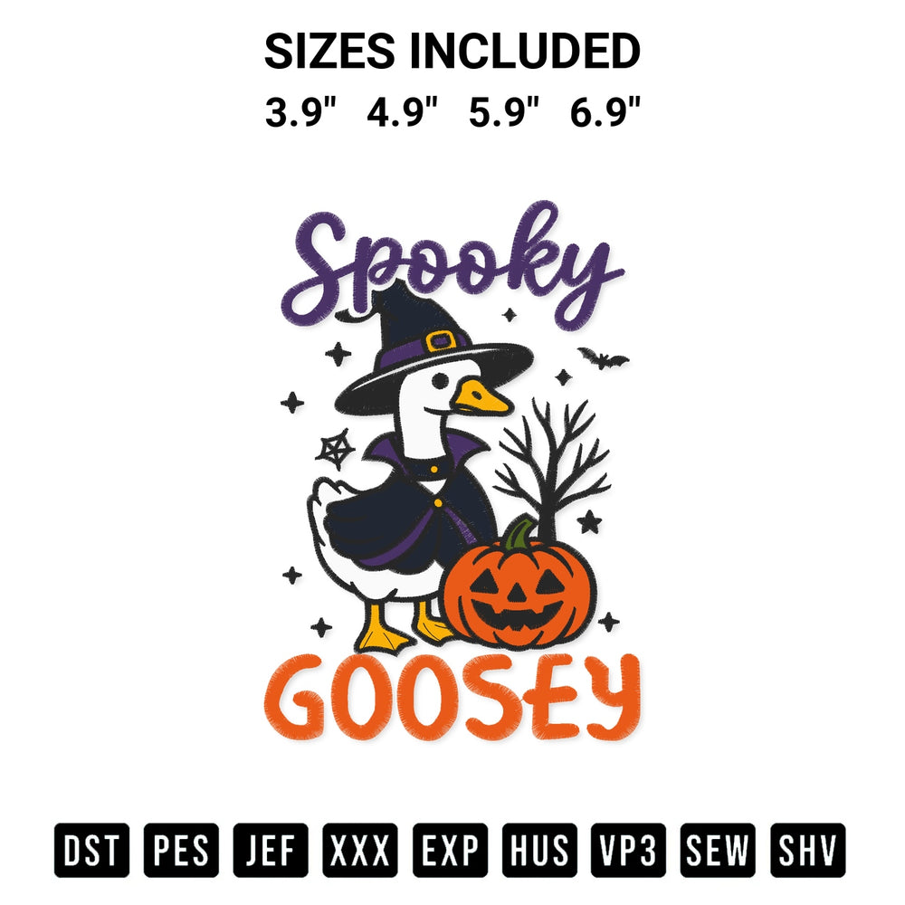 Looking for the perfect pattern? Download the Spooky Goosey Embroidery Design embroidery design today at Designspacks.com. Crisp, clean stitching guaranteed. Available sizes: 3.9", 4.9", 5.9", 6.9".
