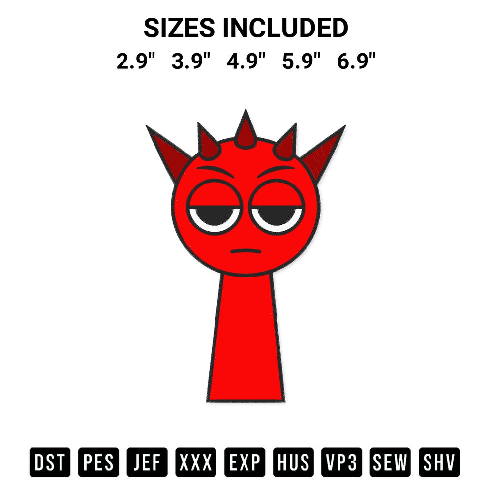 Elevate your next project with our Raddy Incredibox Sprunki Embroidery Design embroidery file. Shop high-quality digital patterns instantly at Designspacks.com. Available sizes: 2.9", 3.9", 4.9", 5.9", 6.9".