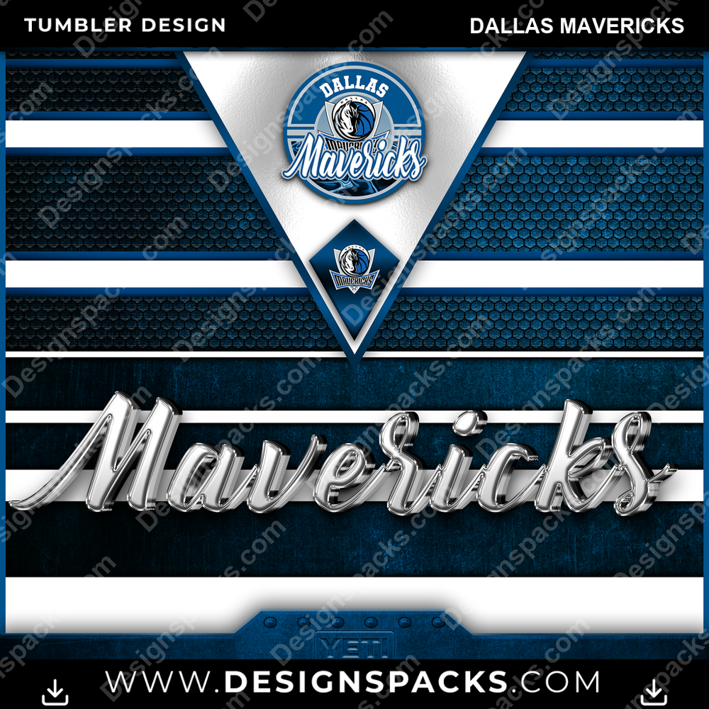 Basketball YETI Dallas Mavericks Tumbler Digital Wrap Design