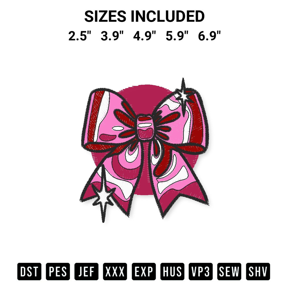 Looking for the perfect pattern? Download the Pink Ribbon Bow Embroidery Design embroidery design today at Designspacks.com. Crisp, clean stitching guaranteed. Available sizes: 2.5", 3.9", 4.9", 5.9", 6.9".