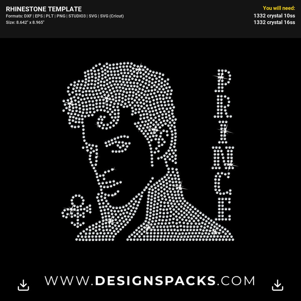 Prince Symbol Musician Graphic Rhinestone Digital Template