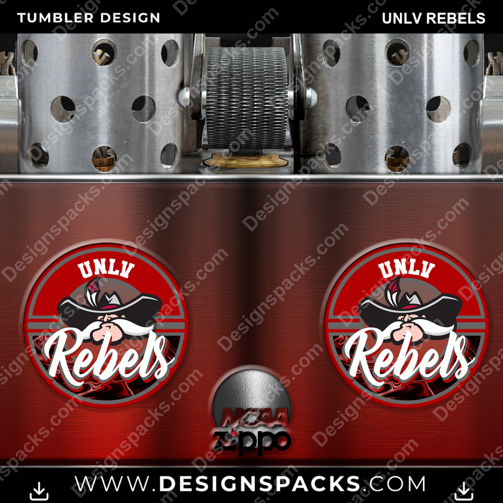 College Sport Zippo Lighter UNLV Rebels Tumbler Digital Wrap Design
