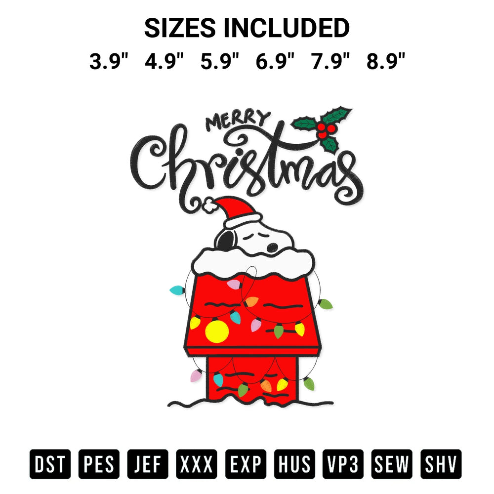 Elevate your next project with our Snoopy Merry Christmas Embroidery Design embroidery file. Shop high-quality digital patterns instantly at Designspacks.com. Available sizes: 3.9", 4.9", 5.9", 6.9", 7.9", 8.9".