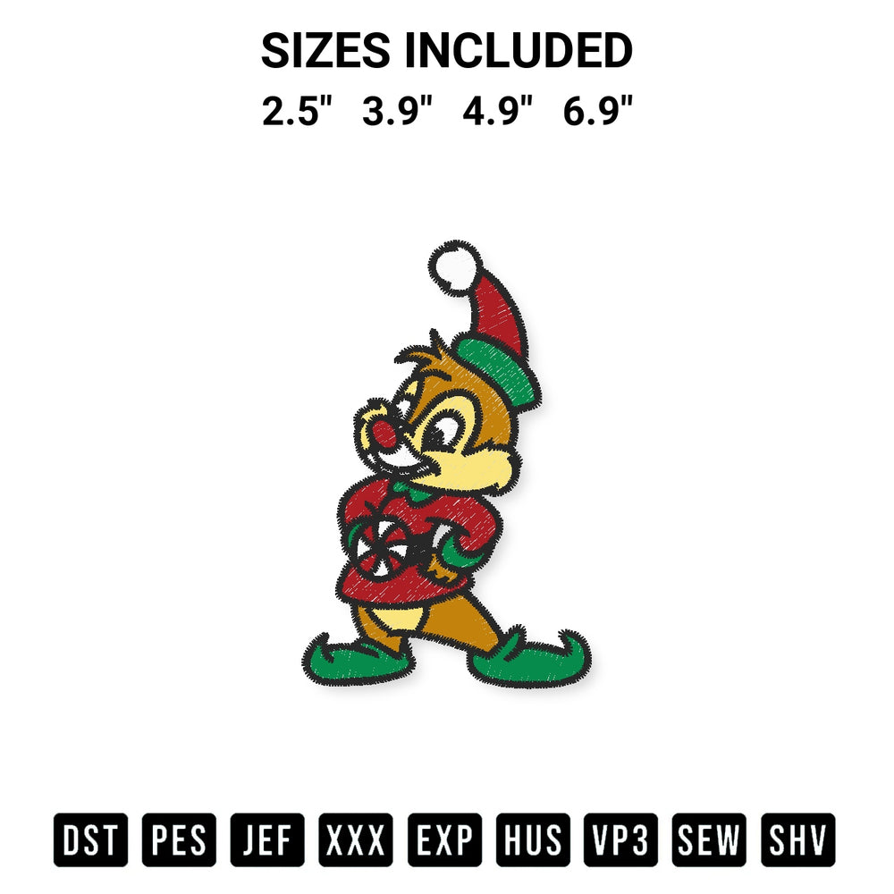 Shop the Dale Christmas Elf Embroidery Design machine embroidery pattern at Designspacks.com. Beautifully digitized for flawless stitching on any fabric. Available sizes: 2.5", 3.9", 4.9", 6.9".