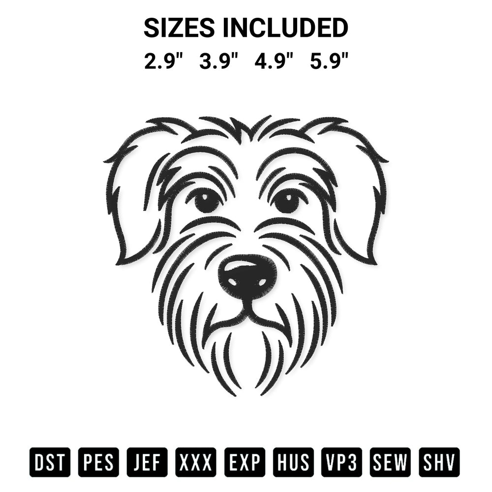 Shop the Glen Of Imaal Terrier Dog Silhouette Embroidery Design machine embroidery pattern at Designspacks.com. Beautifully digitized for flawless stitching on any fabric. Available sizes: 2.9", 3.9", 4.9", 5.9".
