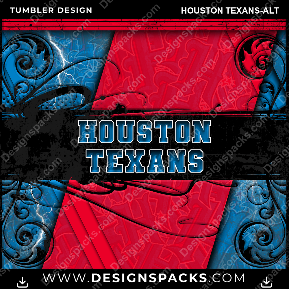 Football Elegant Houston Texans-Alt NFL Football Tumbler Digital Wrap Design Download