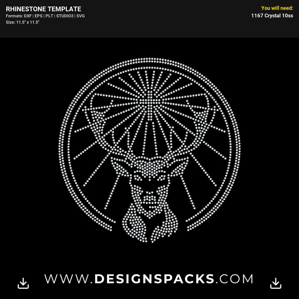 Jagermeister Logo Rhinestone Digital Template