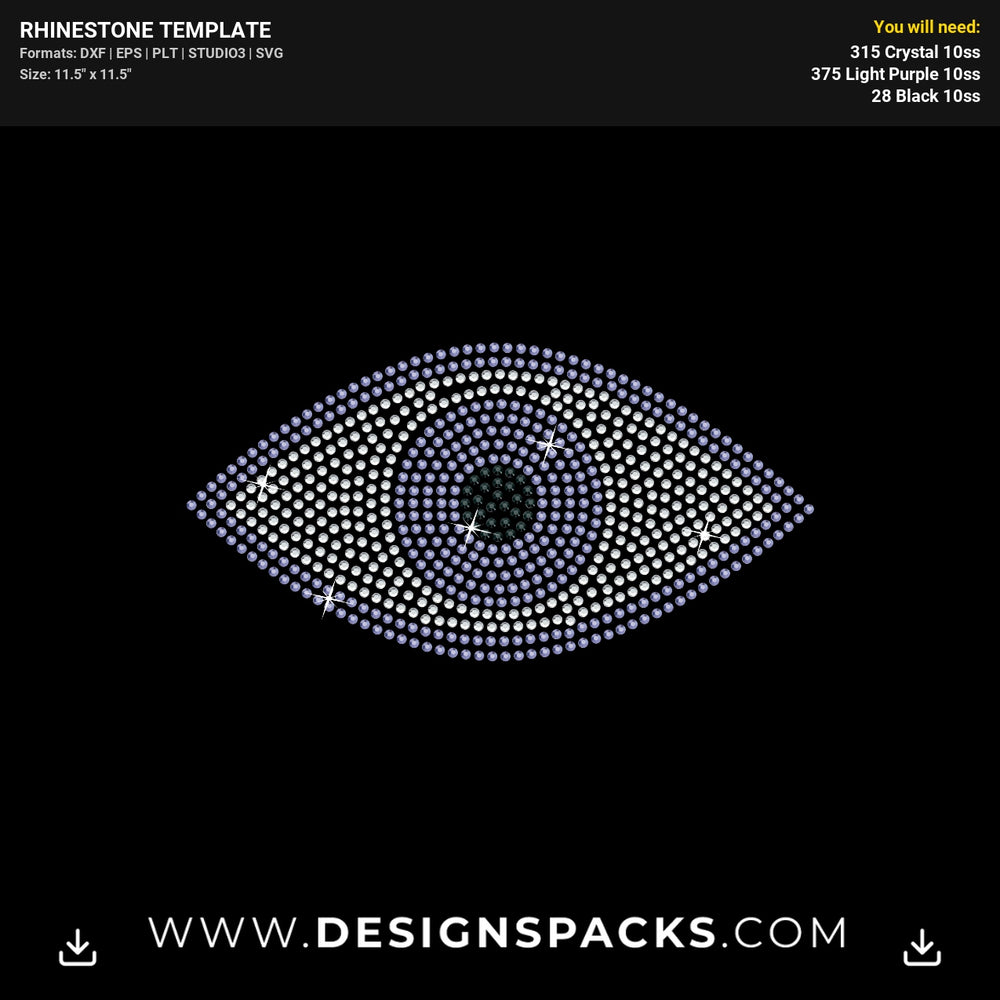 Evil Eye Rhinestone Digital Template