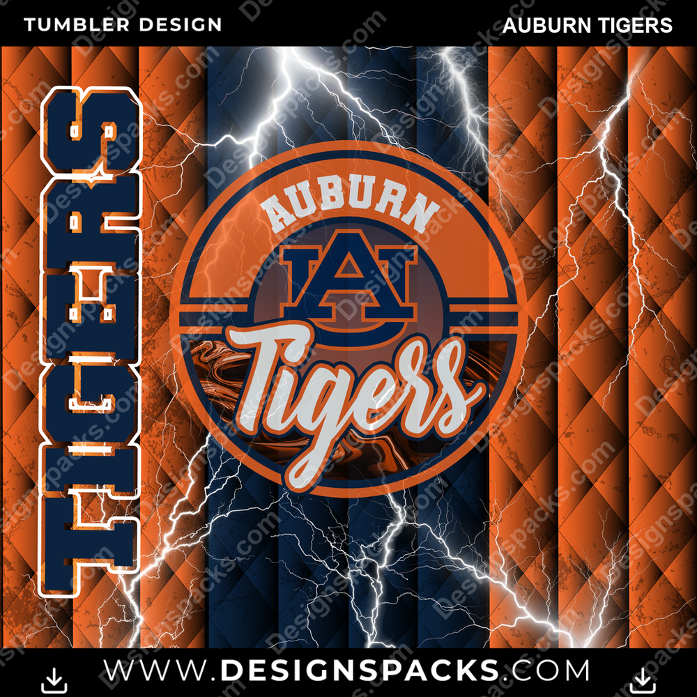 College Sport Diamond Auburn Tigers NCAA College Sport Tumbler Digital Wrap Design Download
