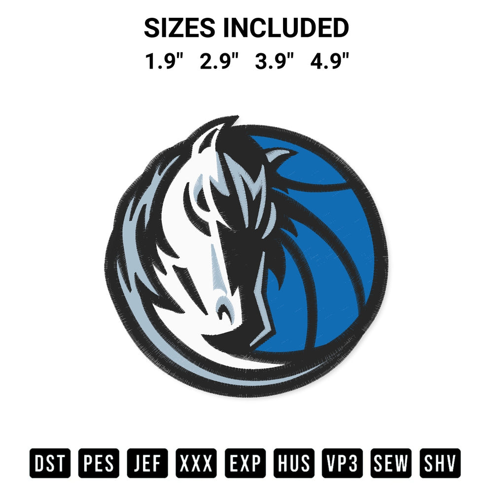 Download the Mavericks Basketball Embroidery Design machine embroidery design exclusively at Designspacks.com. Premium digitized pattern for apparel and DIY crafts. Available sizes: 1.9", 2.9", 3.9", 4.9".