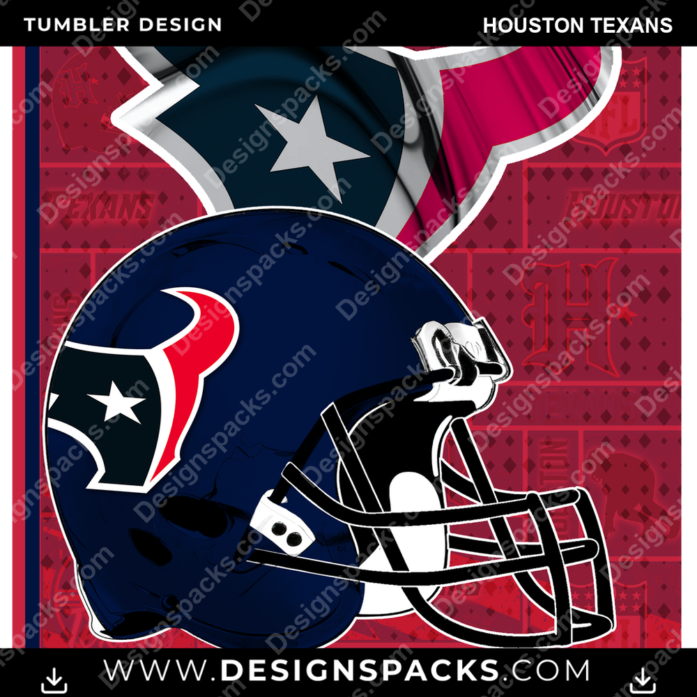 Football Posters Houston Texans Tumbler Digital Wrap Design