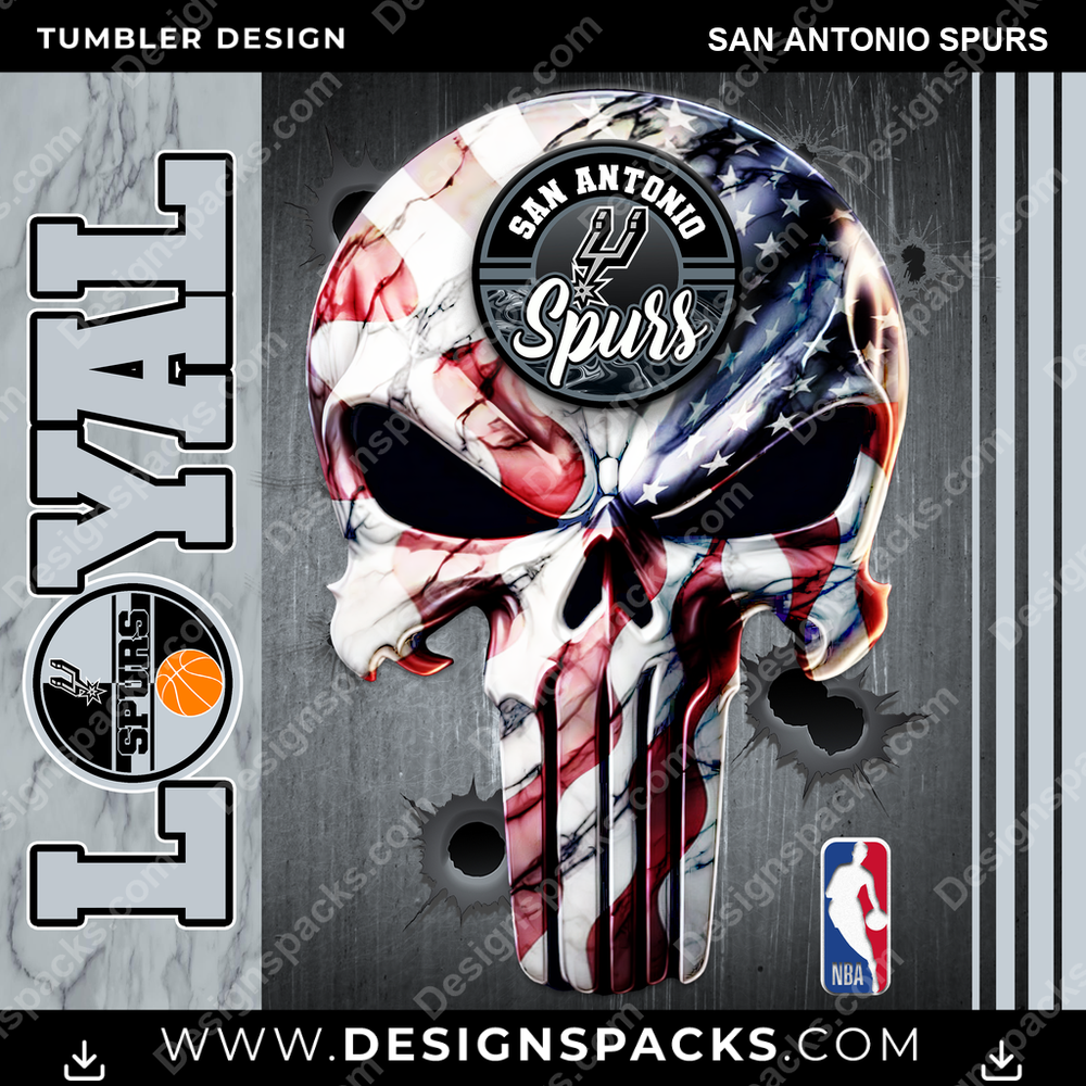 Basketball Loyal San Antonio Spurs Tumbler Digital Wrap Design