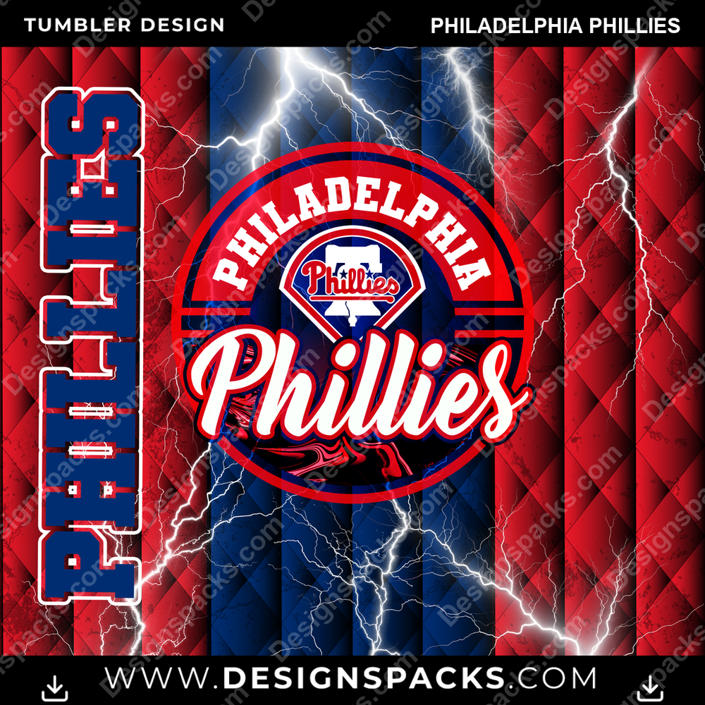 Baseball Diamond Philadelphia Phillies Tumbler Digital Wrap Design