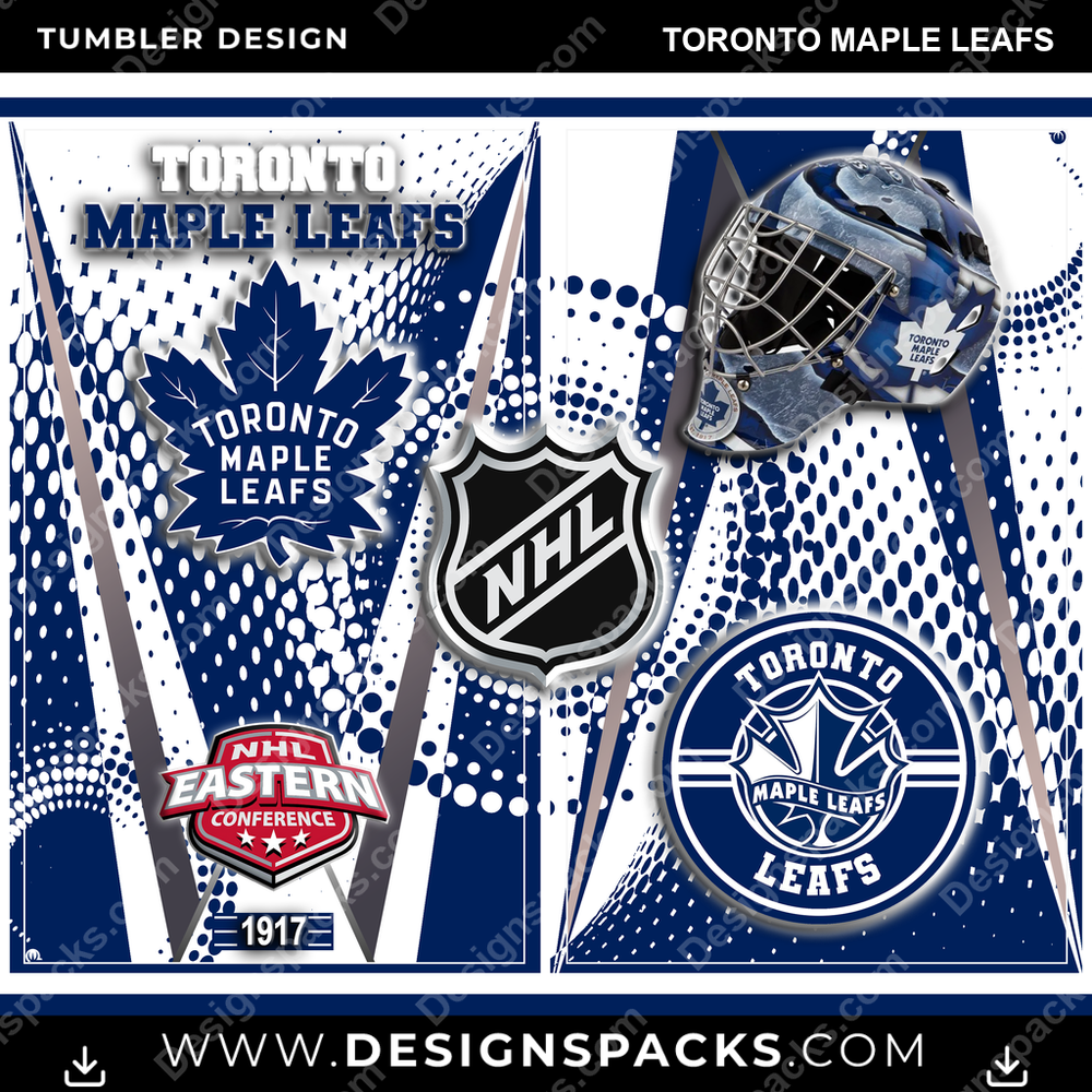 Ice Hockey Team Logo Toronto Maple Leafs Tumbler Digital Wrap Design
