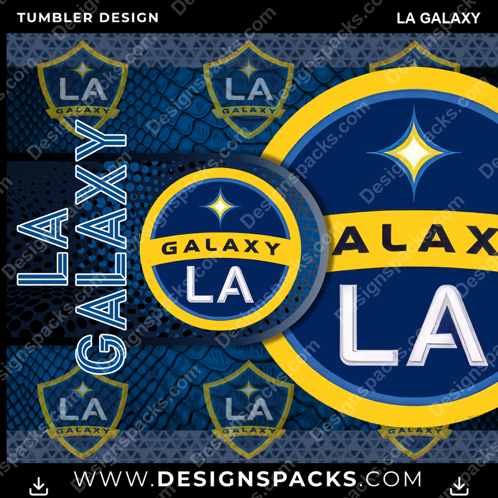 Soccer Hyper LA Galaxy Tumbler Digital Wrap Design