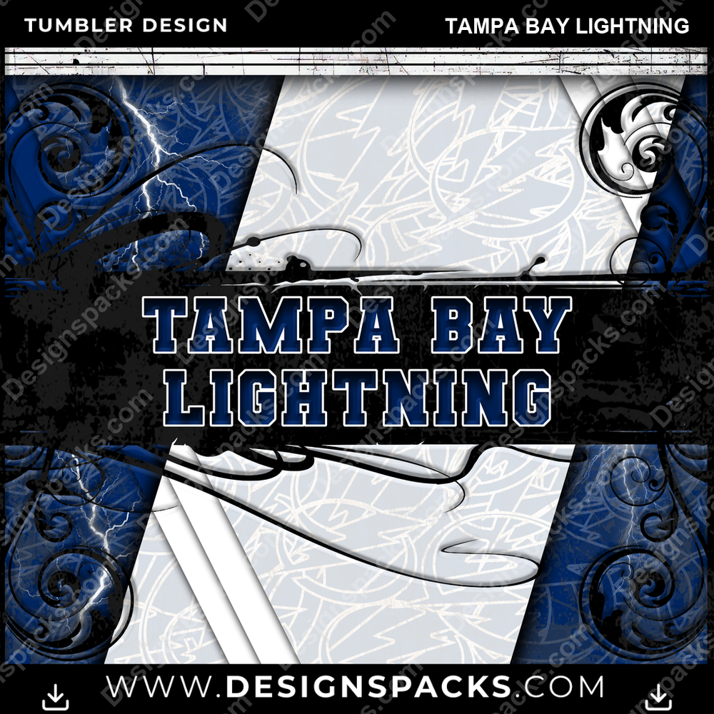 Hockey Elegant Tampa Bay Lightning Tumbler Digital Wrap Design