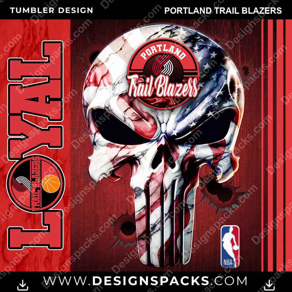 Basketball Loyal Portland Trail Blazers NBA Basketball Tumbler Digital Wrap Design Download