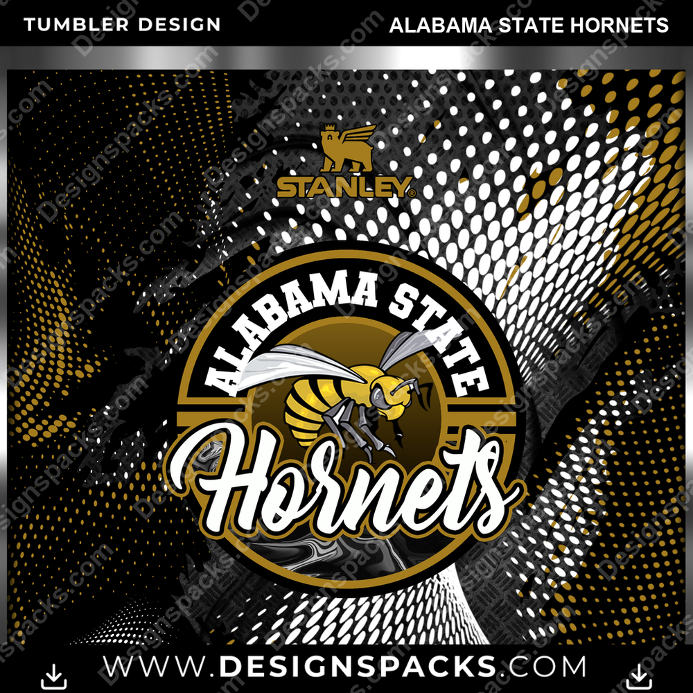 College Sport Stanley Alabama State Hornets NCAA College Sport Tumbler Digital Wrap Design Download