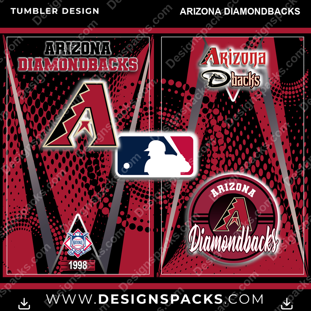 Baseball Team Logo Arizona Diamondbacks Tumbler Digital Wrap Design