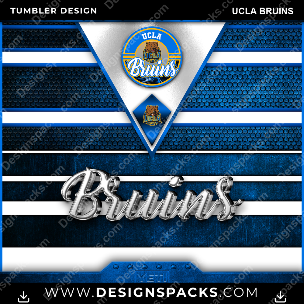 College Sport YETI UCLA Bruins Tumbler Digital Wrap Design
