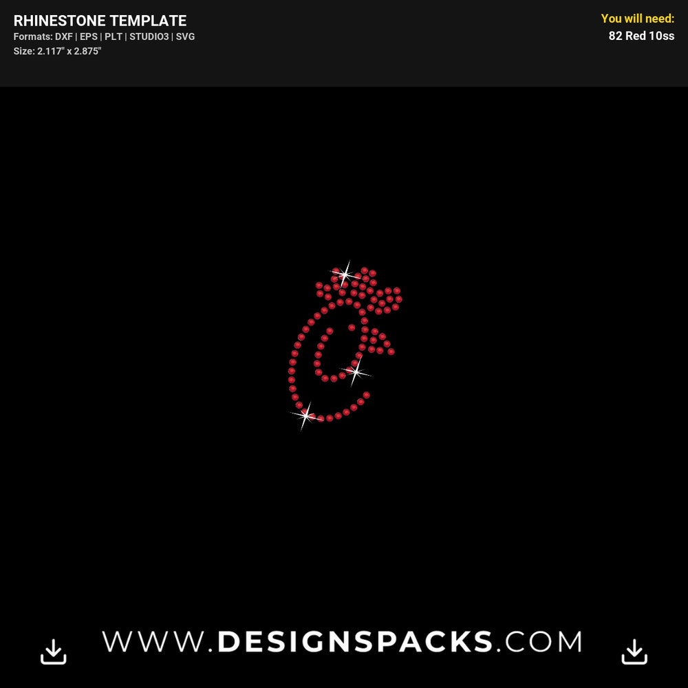 Chick Fil Mask Rhinestone Digital Template