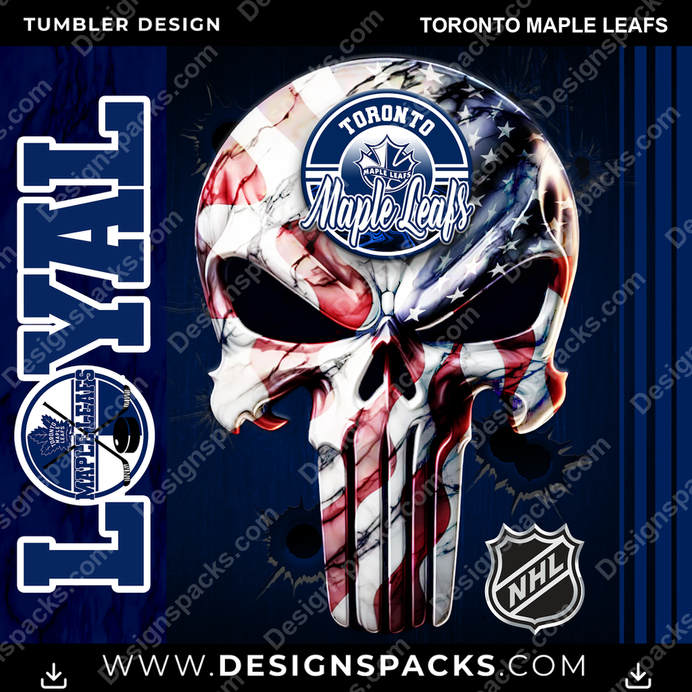 Hockey Loyal Toronto Maple Leafs Tumbler Digital Wrap Design