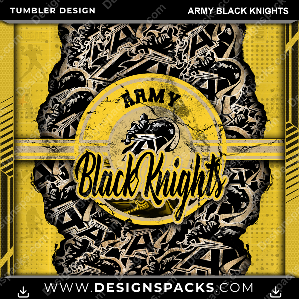 College Sport Ripped Army Black Knights NCAA College Sport Tumbler Digital Wrap Design Download