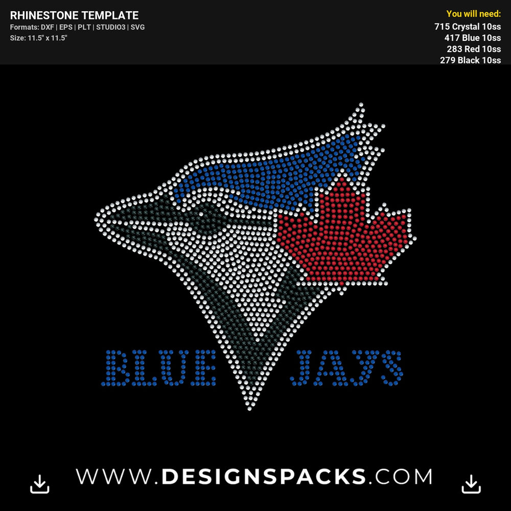 Toronto Blue Jays Rhinestone Digital Template