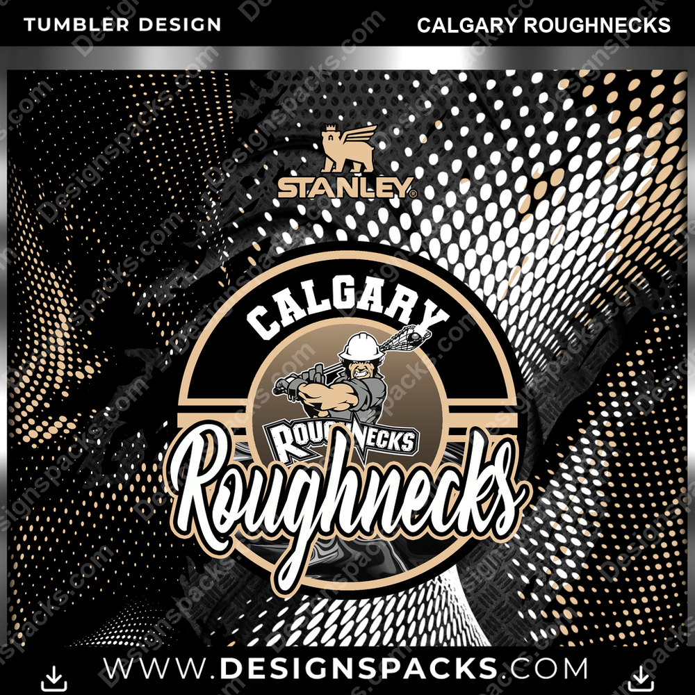 Lacrosse Stanley Calgary Roughnecks Tumbler Digital Wrap Design
