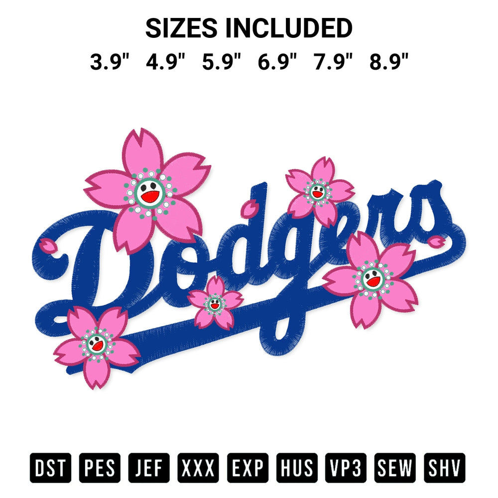 Create amazing crafts with the Dodgers Cherry Blossom Embroidery Design embroidery file. High-quality digital download from Designspacks.com, perfect for beginners and pros. Available sizes: 3.9", 4.9", 5.9", 6.9", 7.9", 8.9".